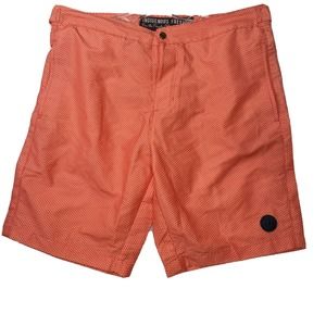 Surfmentality Indigenous Freedom Men's‎ Size Medium Orange Lined Swim Trunks